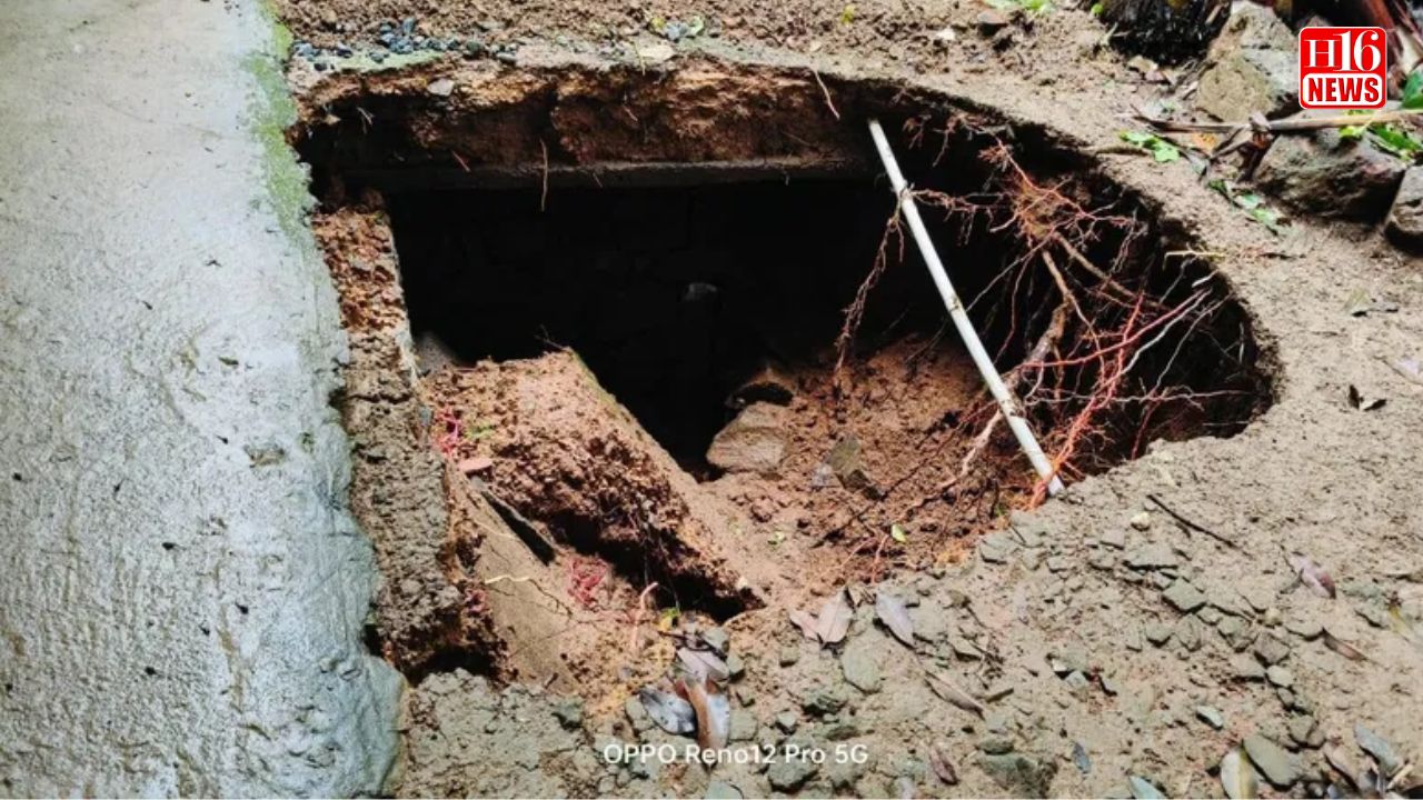 Extensive rains followed by cracks in under-construction roads